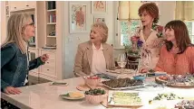  ??  ?? Diane Keaton, Candice Bergen, Jane Fonda and Mary Steenburge­n are little more than avatars of women in Book Club.