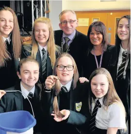  ??  ?? Popular Head teacher Eddie Morrison at a charity event with pupils