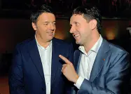  ??  ?? Amici competitor Renzi e Nardella, derby a Firenze