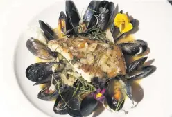  ?? 271118Mila­no_08 ?? Stunning dish Italian favourite Rombo con cozze-pan fried turbot with mussels broth and sea vegetables