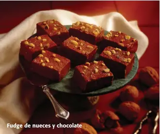  ??  ?? Fudge de nueces y chocolate