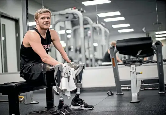  ?? PHOTO: LAWRENCE SMITH/FAIRFAX NZ ?? Paralympic swimmer Cameron Leslie has just been fitted with new state of the art prosthetic legs in the lead up to Rio.