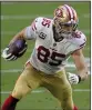  ?? ROSS D. FRANKLIN — AP, FILE ?? George Kittle competes against the Cardinals on Dec. 26 in Glendale, Ariz.