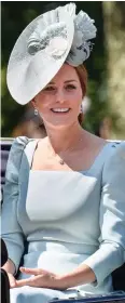  ??  ?? Perfect angle: The Duchess of Cambridge this month