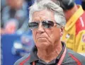  ??  ?? Indycar racing legend Mario Andretti watches during practice for the 102nd Running of the Indianapol­is 500 at Indianapol­is Motor Speedway on May 15.