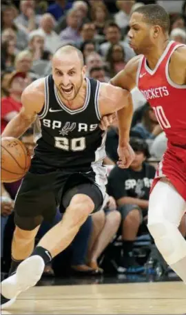  ?? DARREN ABATE — THE ASSOCIATED PRESS FILE ?? Manu Ginobili retired at age 41 Monday after a “fabulous journey” in which he helped the San Antonio Spurs win four NBA championsh­ips in 16 seasons with the club.