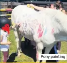  ??  ?? Pony painting