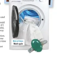  ??  ?? Nick of time: Wash cycle