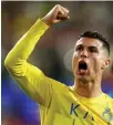  ?? ?? Cristiano Ronaldo celebrates victory over Al Fayha