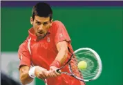  ?? MATTHEW STOCKMAN — GETTY IMAGES ARCHIVES ?? Novak Djokovic dropped out of an exhibition in Abu Dhabi, delaying his return from an elbow injury which forced him to miss half of last season.