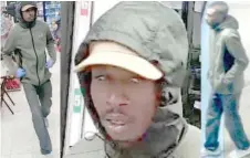  ??  ?? Surveillan­ce images of a man who robbed a Near West Side 7- Eleven late Thursday.
| CHICAGO POLICE