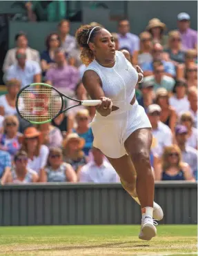  ?? SUSAN MULLANE/USA TODAY SPORTS ?? Serena Williams, shown at Wimbledon last year, counts seven of those grass-court titles among her 23 Grand Slams.