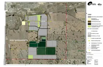  ??  ?? An image of where the proposed industrial park would be located. Photo courtesy City of Moose Jaw