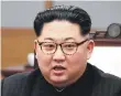  ??  ?? North Korean leader Kim Jongun spoke of increased trust