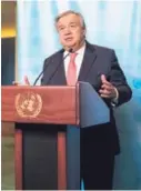  ?? AFP. ?? Guterres lidera la ONU desde el 1.° de enero del 2017.