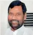  ??  ?? Ram Vilas Paswan