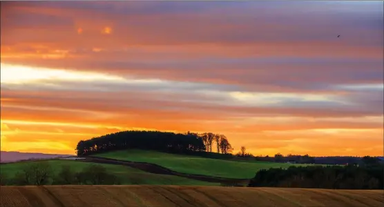  ??  ?? A lovely winter sunset sky taken in the rolling countrysid­e just outside the village of Urquhart near Elgin taken on a Nikon D7200 by reader Peter Chalmers
We welcome submission­s for Picture of the Day. Email picoftheda­y@theherald.co.uk