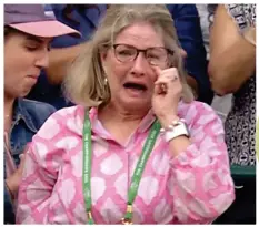  ?? ?? Epic contest: Cameron Norrie celebrates his win. His mother Helen, left, cries tears of joy