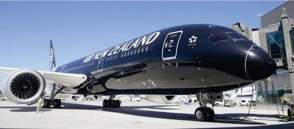  ??  ?? An Air New Zealand 787-9 Dreamliner at the Boeing Delivery Center in 2014.