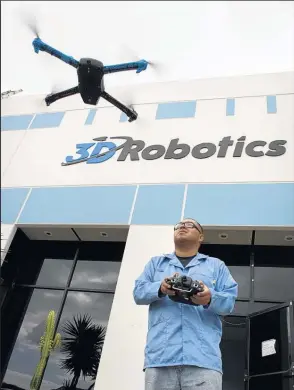  ?? Picture / Bloomberg ?? The 3D Robotics Solo drone is being sold online at bargain prices.