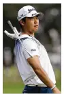  ?? JOHN BAZEMORE / AP ?? Hideki Matsuyama reacts to his shot from the fairway at the 14th hole in his round of 72.