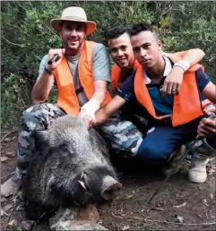  ??  ?? Joli sujet bien armé récolté en battue sur l’un des territoire­s de River Camp au Maroc.