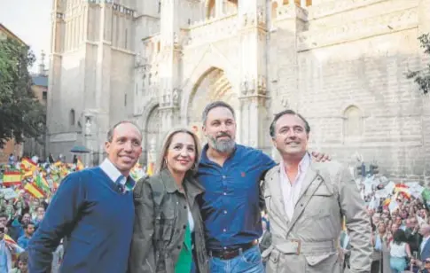  ?? // EP ?? Santiago Abascal, ayer, en el acto de cierre de campaña de Vox en Toledo