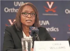  ?? ZACK WAJSGRAS, AP ?? New Virginia athletics director Carla Williams was deputy AD at Georgia.