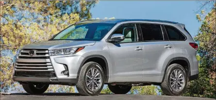  ?? TOYOTA PHOTOS ?? All 2017 Toyota Highlander models have received revised front and rear styling and enhanced interior convenienc­e and comfort.