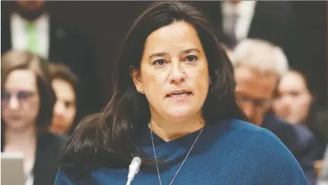  ?? CHRIS WATTIE/REUTERS FILES ?? Former justice minister Jody Wilson-raybould did not consider the impact on the children of an Indigenous man who was ordered extradited to the United States, the B.C. Court of Appeal stated in a majority ruling.