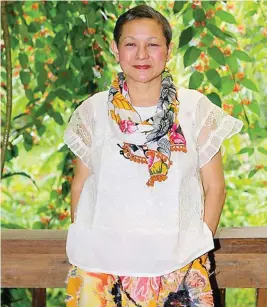  ??  ?? Fashion designer Patis Tesoro moved from Manila to San Pablo, Laguna a few years ago. She is still active in the fashion industry while also maintainin­g a permacultu­re garden, a restaurant that features her family’s recipes, and a small bed and breakfast.