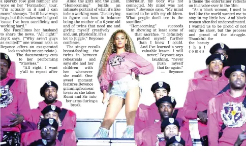  ??  ?? ‘Homecoming’ finds Beyoncé at the peak of her powers. — Courtesy of Parkwood Entertainm­ent