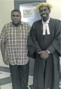  ?? Photo: Fonua Talei ?? Rajendra Narayan (left), with his lawyer Andrew Liverpool at the High Court in Suva on January 31, 2018.