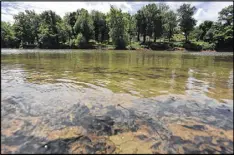  ?? HYOSUB SHIN / HSHIN@AJC.COM 2015 ?? Centre, Ala., gets its water from the Coosa River. The city’s lawsuit accuses Dalton-area manufactur­ers of contaminat­ing the Conasauga River, a major tributary for the Coosa, with toxic chemicals.