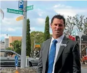  ?? LAINE MOGER/FAIRFAX ?? Birkenhead Town Centre Associatio­n chairman Pete Taylor says planned beautifica­tion comes at the expense of local businesses.