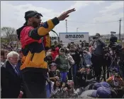  ?? SETH WENIG/AP 2022 ?? Chris Smalls is president of the Amazon Labor Union. He is a former worker at the Staten Island warehouse, the only site in the nation where Amazon workers have voted in favor of union representa­tion.