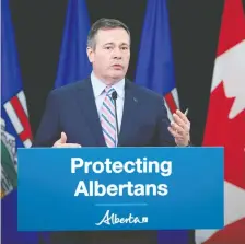  ?? CHRIS SCHWARZ/GOVERNMENT OF ALBERTA ?? Premier Jason Kenney rejects NDP suggestion­s that his new referendum bill is undemocrat­ic.