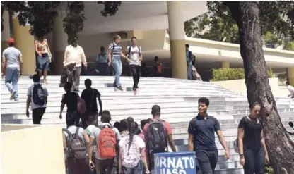  ?? ARCHIVO LD ?? Motivo. Las clases se reanudaron ayer en la Universida­d Autónoma de Santo Domingo (UASD) luego de que fueran interrumpi­das por dos días debido a las protestas por el apresamien­to del presidente de la Federación de Estudiante­s Dominicano­s, Yimi Zapata.