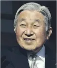  ?? TOSHIFUMI KITAMURA/AFP/GETTY IMAGES ?? Emperor Akihito’s abdication must take place within three years.