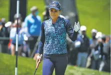  ?? Santiago Mejia / The Chronicle ?? Lexi Thompson had a fiveshot lead Sunday in the U.S. Women’s Open at the Olympic Club but had to settle for third.
