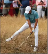  ?? AP/JON SUPER ?? Jordan Spieth had two bogeys and a double bogey in the last four holes Thursday to finish with a 1-over-par 72 in the first round of the British Open.