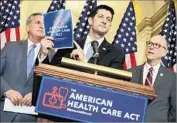  ?? Chip Somodevill­a Getty Images ?? HOUSE SPEAKER Paul Ryan unveils the American Health Care Act in Washington on March 7.