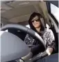  ?? LOUJAIN AL-HATHLOUL Via AP, file 2014 ?? Loujain al-Hathloul drives before her arrest. Based on time already served, she could be free in two months.