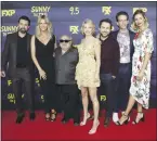  ?? TIBRINA HOBSON — GETTY IMAGES ARCHIVES ?? The cast of “It’s Always Sunny in Philadelph­ia” includes, from left, Rob McElhenney, Kaitlin Olson, Danny DeVito, Mary Elizabeth Ellis, Charlie Day, Glenn Howerton and Jill Latiano.