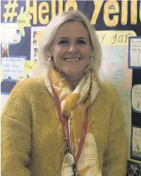  ??  ?? Rebecca Barker, headteache­r at Trallwn Primary School.