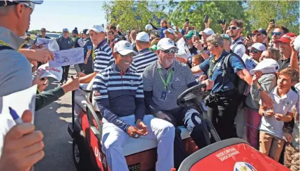  ?? BRIAN SPURLOCK/USA TODAY ?? After his Tour Championsh­ip win, Tiger Woods is riding high at the Ryder Cup at Le Golf National.