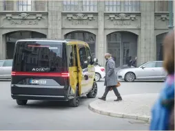  ?? (MOIA/handout via Reuters) ?? AN ALL-ELECTRIC minibus developed to target urban customers is seen in this handout picture obtained from Volkswagen’s new MOIA ‘mobility services’ division website yesterday.