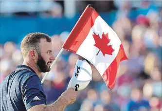  ?? FRANK GUNN
THE CANADIAN PRESS ?? Dustin Johnson shot a 6-under 66 on Sunday to win the RBC Canadian Open at Glen Abbey in Oakville, Ont.