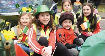  ?? Fossa GAA Club juveniles on their float in Killarney on Saturday. Photo by Michelle Cooper Galvin ??