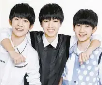  ??  ?? Popular Chinese mainland boy band TFboys